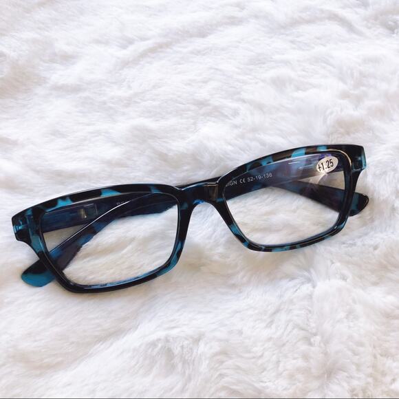 Alek Blue Pattern Reader Blue Light Glasses - Picture 1 of 11